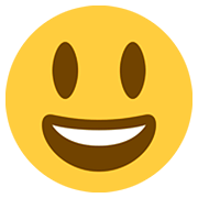 Emoji 😃 Faccina Con Un Gran Sorriso E Occhi Spalancati su Twitter Twemoji 12.0.