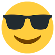 😎 Emoji lächelndes Gesicht mit Sonnenbrille Twitter Twemoji 12.0.
