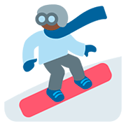 Emoji 🏂🏿 Persona Sullo Snowboard: Carnagione Scura su Twitter Twemoji 12.0.
