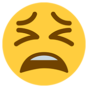 Emoji 😫 Faccina Stanca su Twitter Twemoji 12.0.