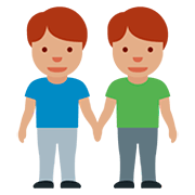 👬🏽 Emoji händchenhaltende Männer: mittlere Hautfarbe Twitter Twemoji 12.0.