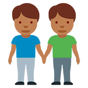 Emoji 👬🏾 Due Uomini Che Si Tengono Per Mano: Carnagione Abbastanza Scura su Twitter Twemoji 12.0.