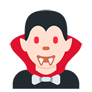 🧛🏻 Emoji Vampiro: Tono De Piel Claro en Twitter Twemoji 12.0.