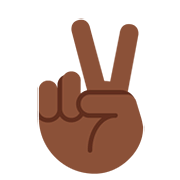 ✌🏿 Emoji Victory-Geste: dunkle Hautfarbe Twitter Twemoji 12.0.