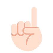 ☝🏻 Emoji nach oben weisender Zeigefinger von vorne: helle Hautfarbe Twitter Twemoji 12.0.