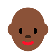 👩🏿‍🦲 Emoji Frau: dunkle Hautfarbe, Glatze Twitter Twemoji 12.0.