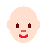 👩🏻‍🦲 Emoji Mujer: Tono De Piel Claro Y Sin Pelo en Twitter Twemoji 12.0.