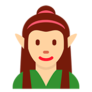🧝🏼‍♀️ Emoji Elfe: mittelhelle Hautfarbe Twitter Twemoji 12.0.