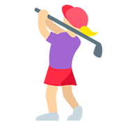 🏌🏼‍♀️ Emoji Mujer Jugando Al Golf: Tono De Piel Claro Medio en Twitter Twemoji 12.0.