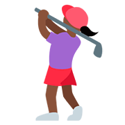 Emoji 🏌🏿‍♀️ Golfista Donna: Carnagione Scura su Twitter Twemoji 12.0.