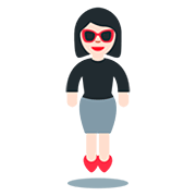 🕴🏻‍♀️ Emoji Mulher de terno de negócios está levitando: Pele Clara na Twitter Twemoji 12.0.