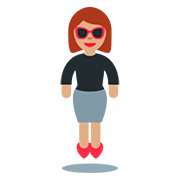 🕴🏽‍♀️ Emoji Mulher de terno de negócios está levitando: Pele Morena na Twitter Twemoji 12.0.
