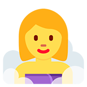 🧖‍♀️ Emoji Mujer En Una Sauna en Twitter Twemoji 12.0.