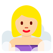 🧖🏼‍♀️ Emoji Mulher Na Sauna: Pele Morena Clara na Twitter Twemoji 12.0.