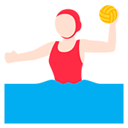 🤽🏻‍♀️ Emoji Mulher Jogando Polo Aquático: Pele Clara na Twitter Twemoji 12.0.