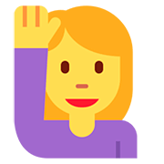 🙋‍♀️ Emoji Mujer Con La Mano Levantada en Twitter Twemoji 12.0.