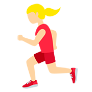 🏃🏼‍♀️ Emoji Mujer Corriendo: Tono De Piel Claro Medio en Twitter Twemoji 12.0.