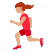 🏃🏽‍♀️ Emoji Mujer Corriendo: Tono De Piel Medio en Twitter Twemoji 12.0.