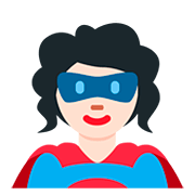 🦸🏻‍♀️ Emoji Super-heroína: Pele Clara na Twitter Twemoji 12.0.