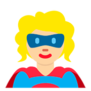 Émoji 🦸🏼‍♀️ Super-héroïne : Peau Moyennement Claire sur Twitter Twemoji 12.0.