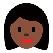 Emoji 👩🏿 Donna: Carnagione Scura su Twitter Twemoji 12.0.