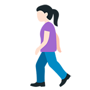 🚶🏻‍♀️ Emoji Mujer Caminando: Tono De Piel Claro en Twitter Twemoji 12.0.