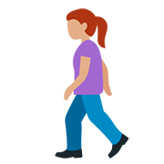 🚶🏽‍♀️ Emoji Mujer Caminando: Tono De Piel Medio en Twitter Twemoji 12.0.