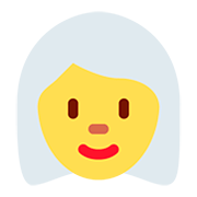 👩‍🦳 Emoji Mujer: Pelo Blanco en Twitter Twemoji 12.0.