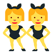 👯‍♀️ Emoji Mulheres Com Orelhas De Coelho na Twitter Twemoji 12.0.