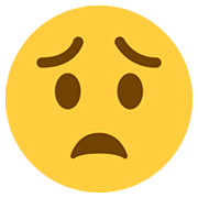 😟 Emoji besorgtes Gesicht Twitter Twemoji 12.0.