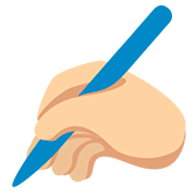 ✍🏼 Emoji Escrevendo à Mão: Pele Morena Clara na Twitter Twemoji 12.0.