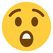 Emoji 😲 Faccina Stupita su Twitter Twemoji 12.1.3.