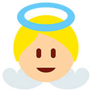 👼🏼 Emoji Bebé ángel: Tono De Piel Claro Medio en Twitter Twemoji 12.1.3.