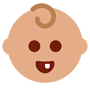 👶🏽 Emoji Bebê: Pele Morena na Twitter Twemoji 12.1.3.