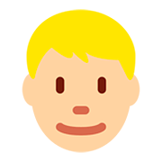 Émoji 👱🏼‍♂️ Homme Blond : Peau Moyennement Claire sur Twitter Twemoji 12.1.3.