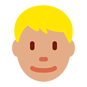 Émoji 👱🏽‍♂️ Homme Blond : Peau Légèrement Mate sur Twitter Twemoji 12.1.3.