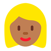 Émoji 👱🏾‍♀️ Femme Blonde : Peau Mate sur Twitter Twemoji 12.1.3.