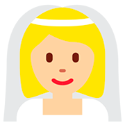 👰🏼 Emoji Person mit Schleier: mittelhelle Hautfarbe Twitter Twemoji 12.1.3.