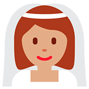 👰🏽 Emoji Person mit Schleier: mittlere Hautfarbe Twitter Twemoji 12.1.3.