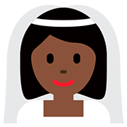 👰🏿 Emoji Person mit Schleier: dunkle Hautfarbe Twitter Twemoji 12.1.3.