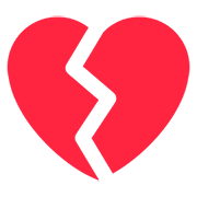 💔 Emoji Corazón Roto en Twitter Twemoji 12.1.3.