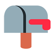 📪 Emoji geschlossener Briefkasten ohne Post Twitter Twemoji 12.1.3.