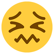Emoji 😖 Faccina Frustrata su Twitter Twemoji 12.1.3.
