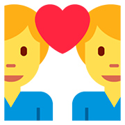 👨‍❤️‍👨 Emoji Liebespaar: Mann, Mann Twitter Twemoji 12.1.3.
