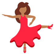 💃🏾 Emoji Mujer Bailando: Tono De Piel Oscuro Medio en Twitter Twemoji 12.1.3.