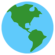 Émoji 🌎 Globe Tourné Sur Les Amériques sur Twitter Twemoji 12.1.3.