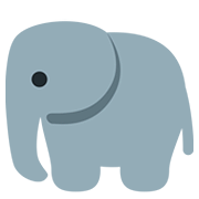 🐘 Emoji Elefante en Twitter Twemoji 12.1.3.