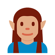 🧝🏽 Emoji Elf(e): mittlere Hautfarbe Twitter Twemoji 12.1.3.