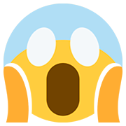 Emoji 😱 Faccina Terrorizzata su Twitter Twemoji 12.1.3.