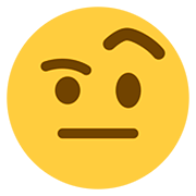 Emoji 🤨 Faccia Con Sopracciglia Alzate su Twitter Twemoji 12.1.3.